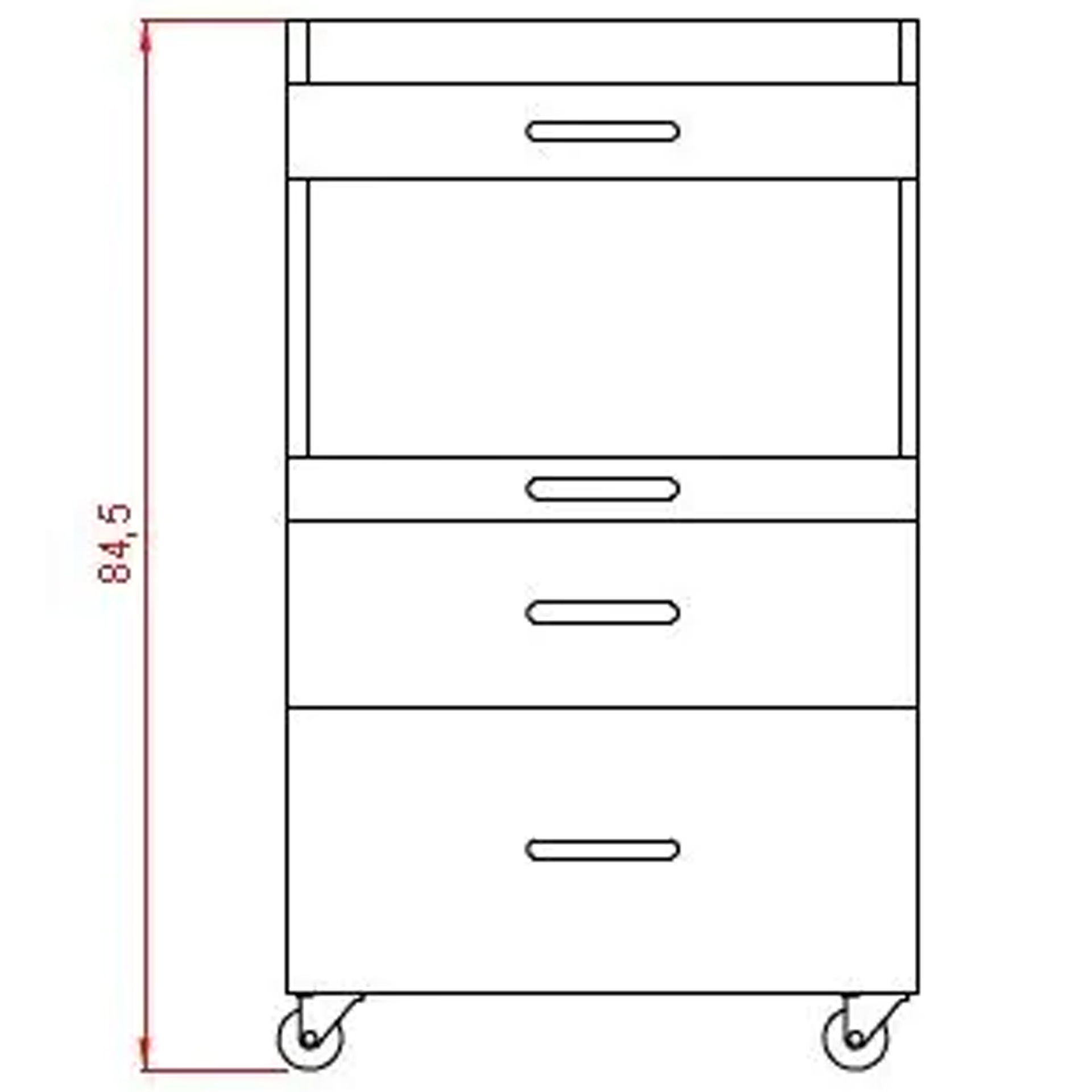 Fußpflegeschrank Skap, weiß