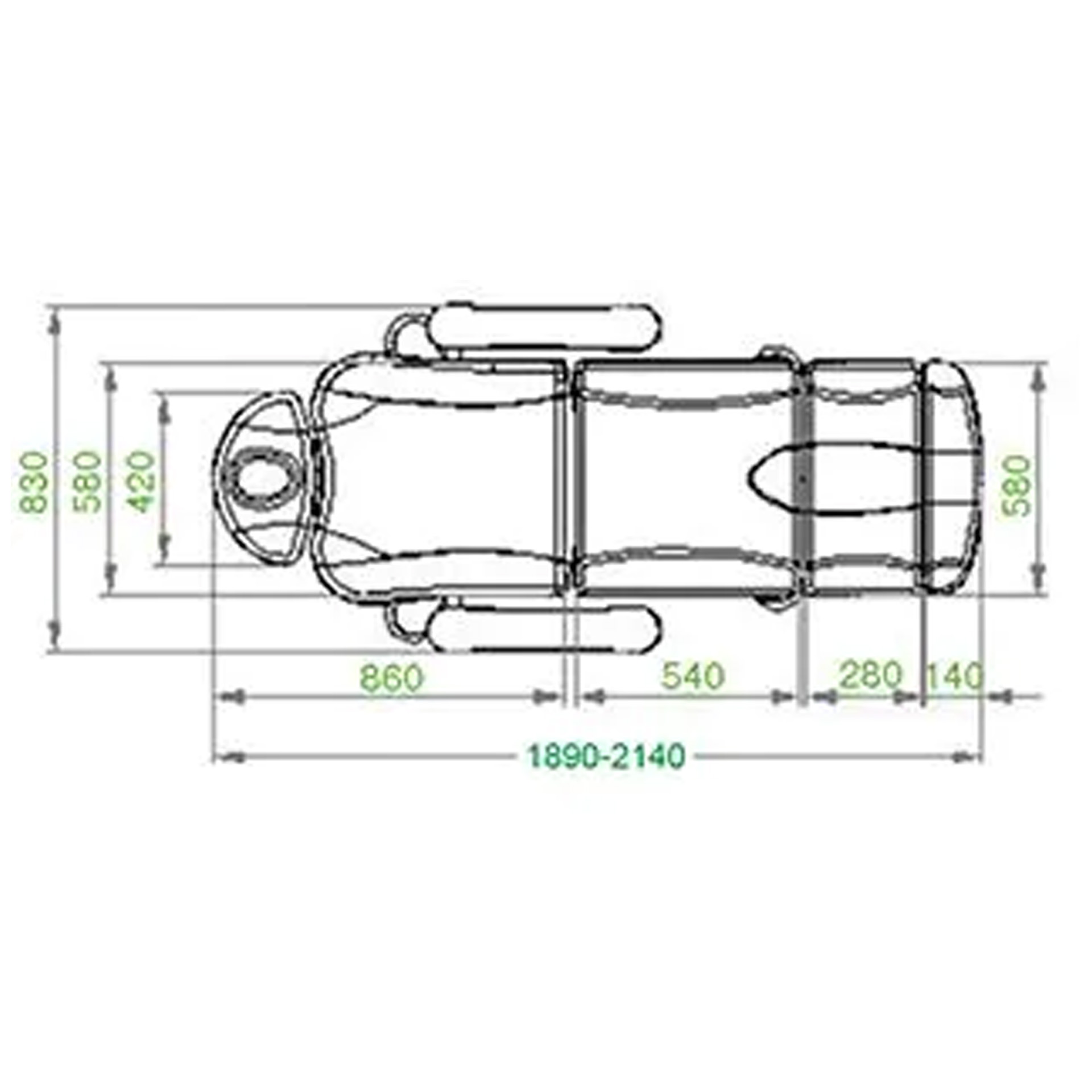 Beauty treatment couch Velvet Supreme, 4 motors, heating, memory, white