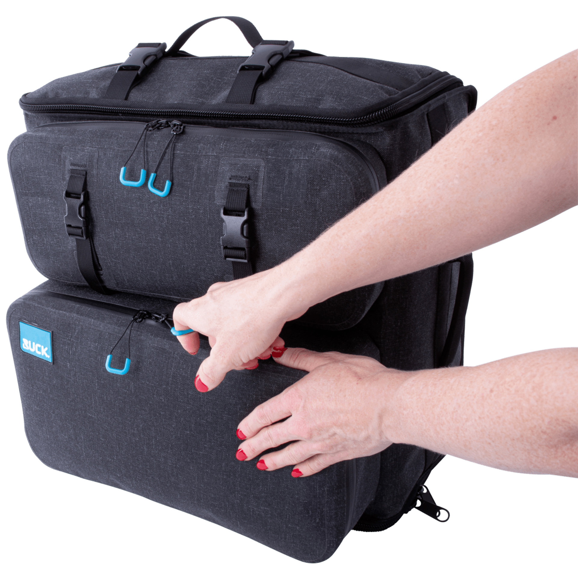 Ruck Rucksack für Fußpflegegerät mit Leuchte weiß_Caremed05 Rucksack für Fußpflegegerät inkl. Geräteeinsatz