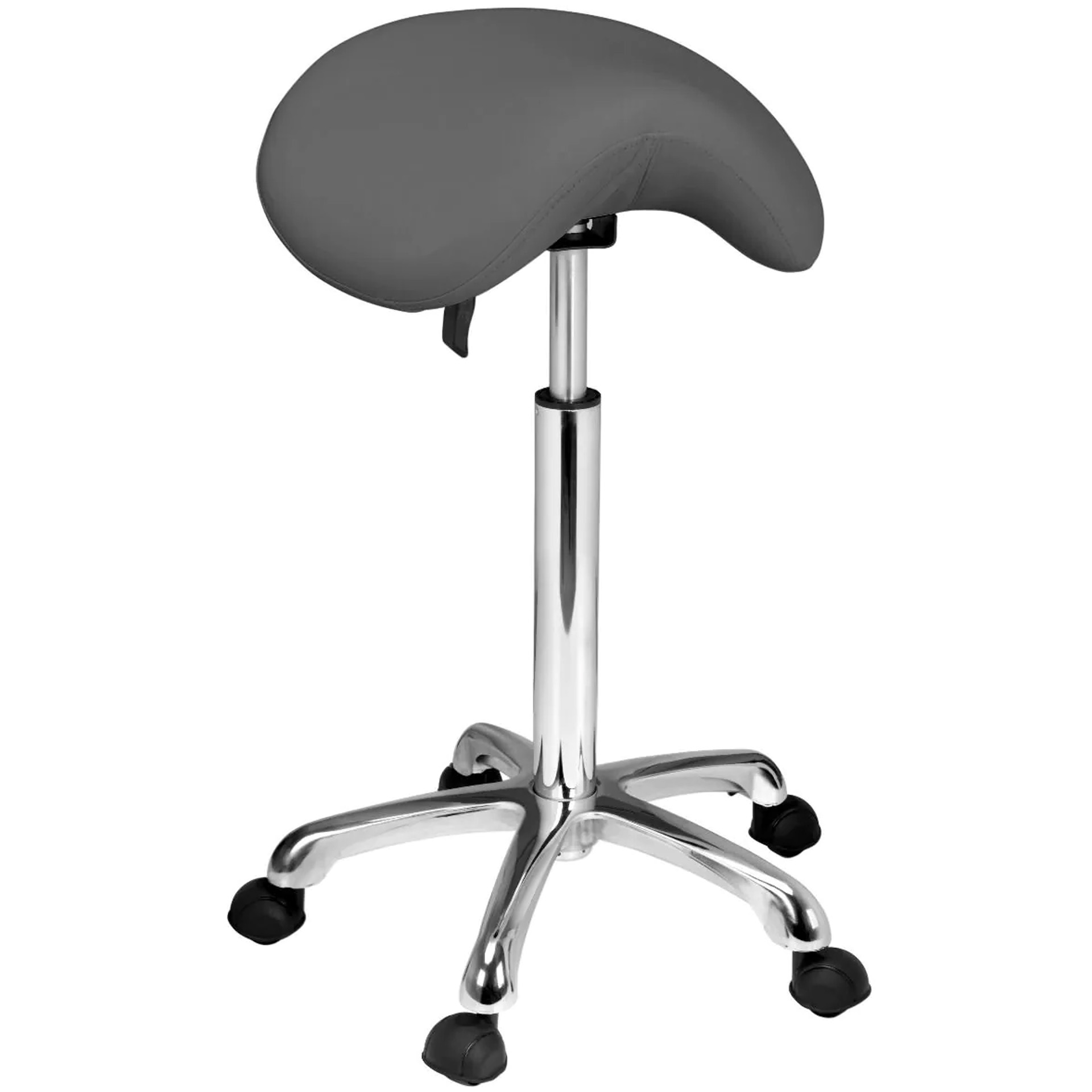 Drehhocker mit Sattelsitz, grau