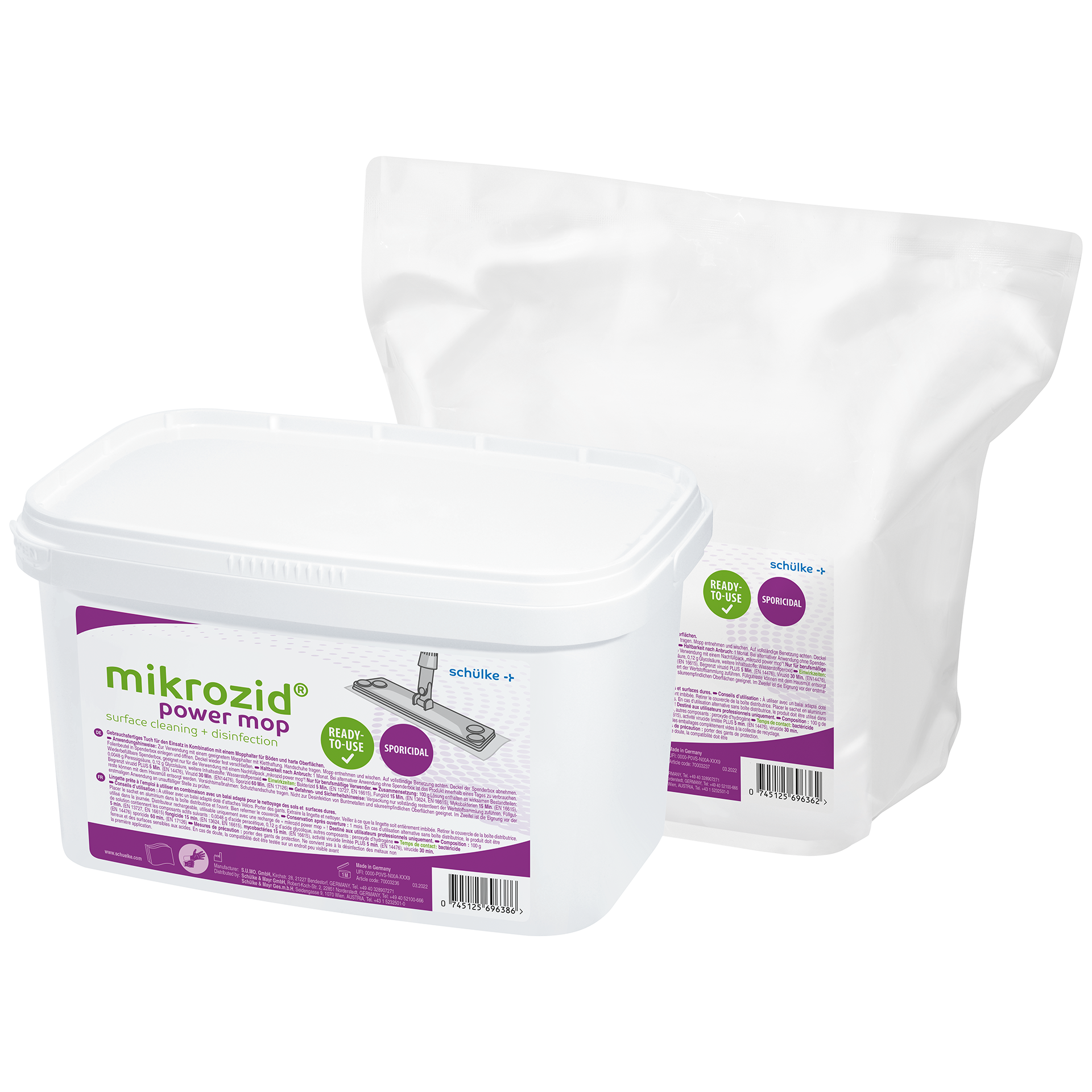 Mikrozid® power mop Set Refill 20er +Box