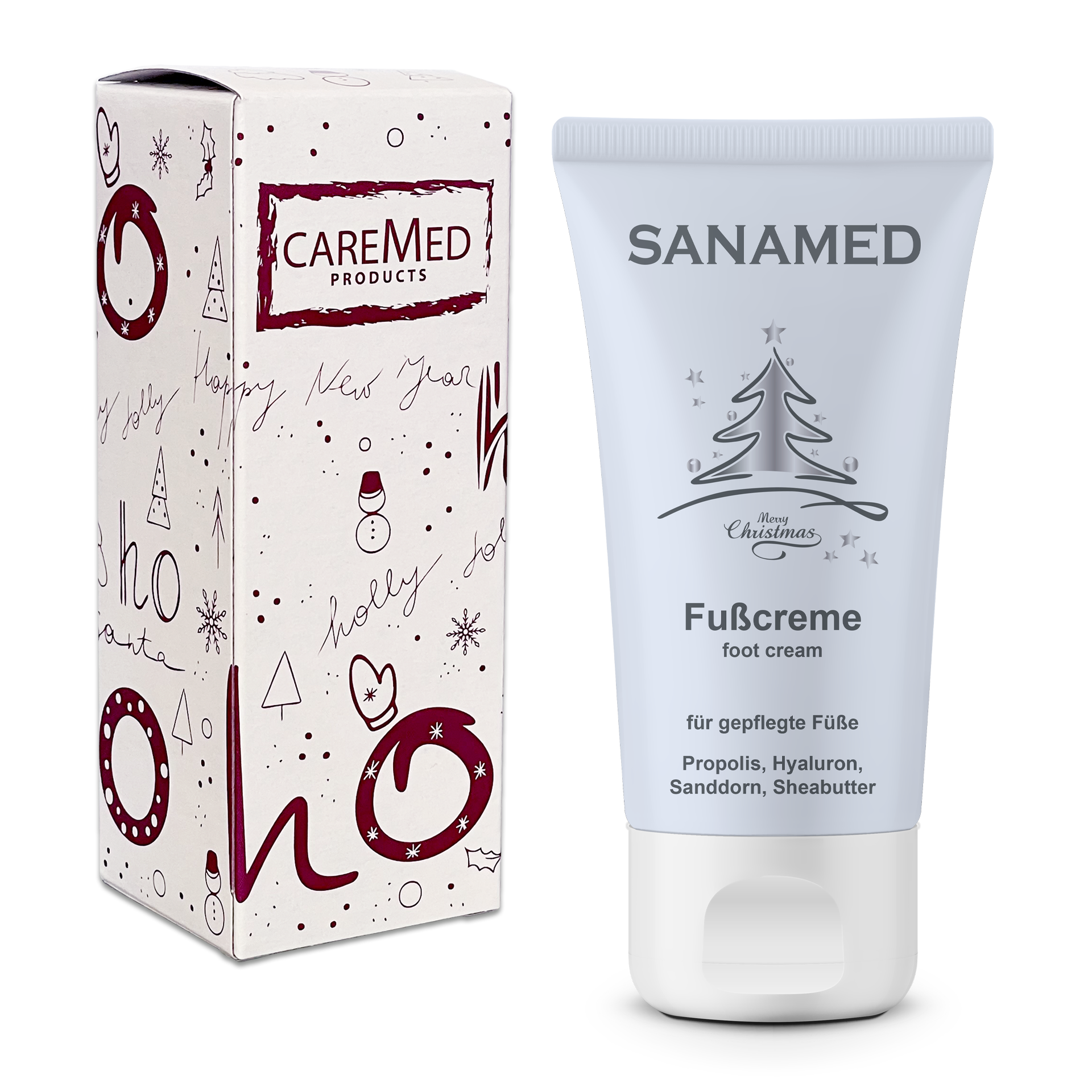 Fußcreme Propolis & Hyaluron - Weihnachtsedition, 50 ml