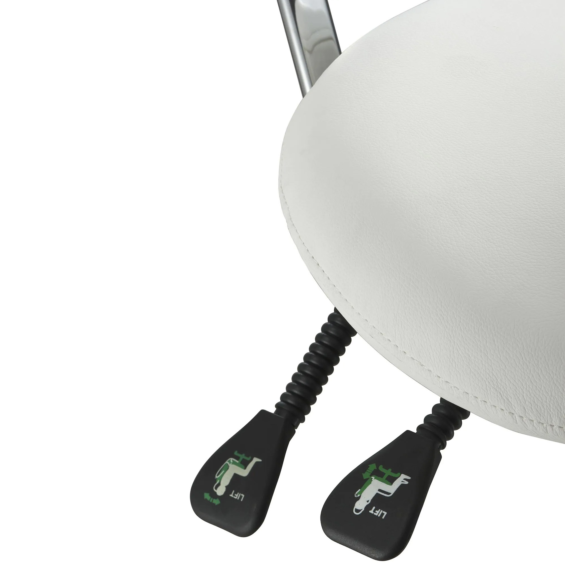 Drehhocker ErgoTurn mit Rückenlehne, weiß