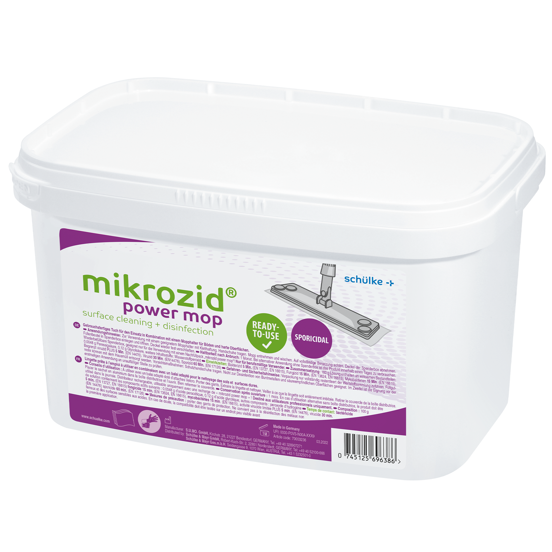 Mikrozid® power mop Set Refill 20er +Box