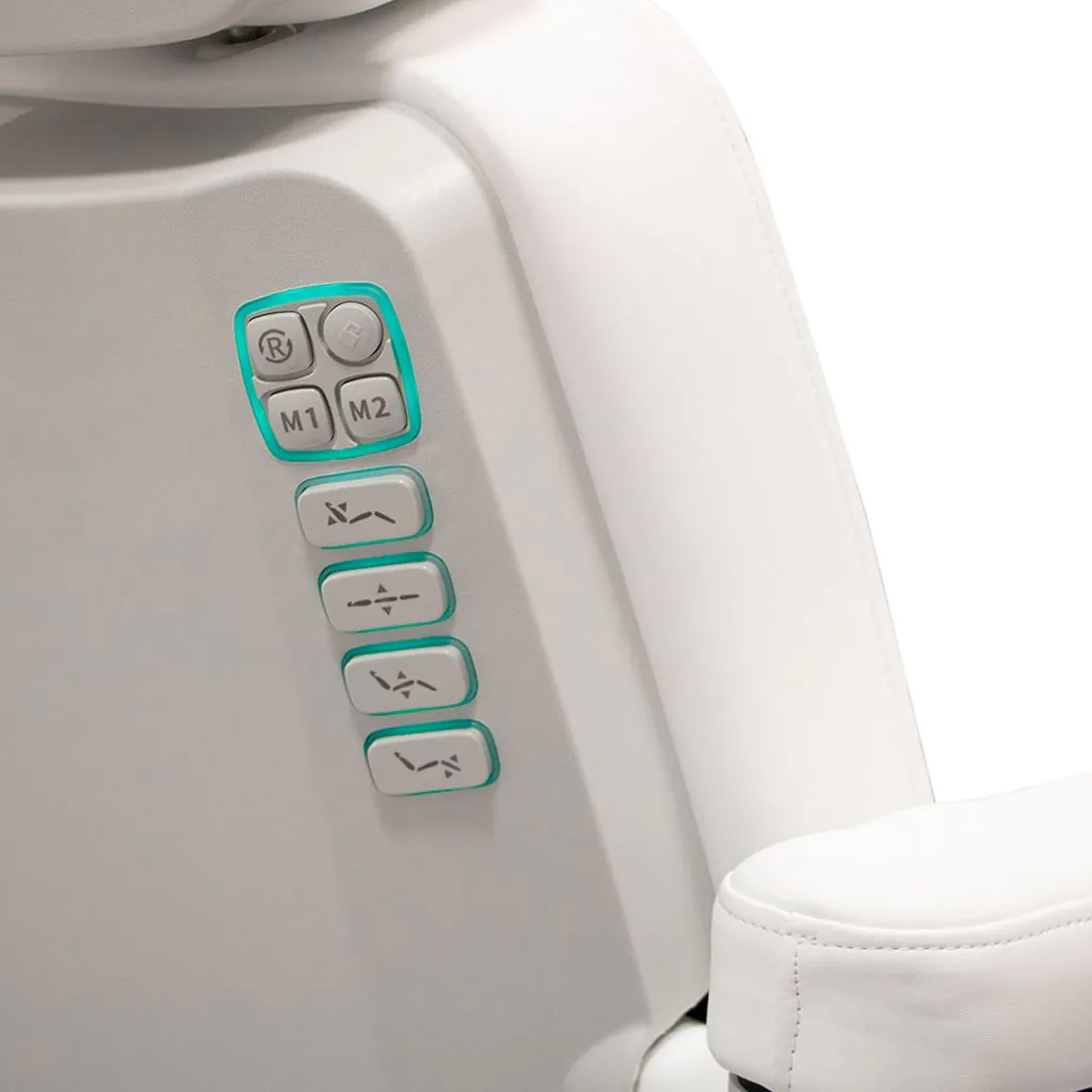 Beauty treatment chair/couch Aurelia, 4 motors, heating, white