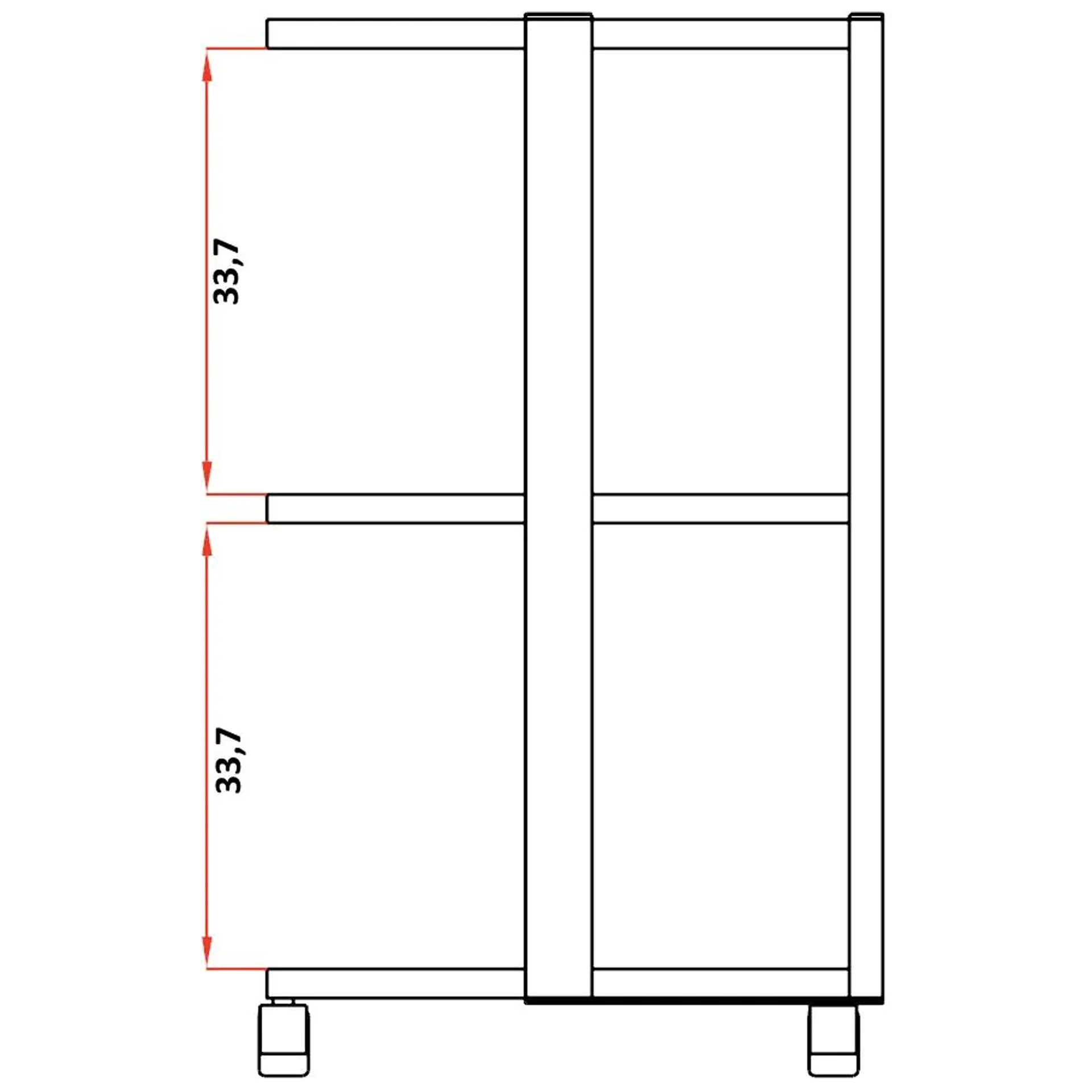 AeroShelf Arbeitstisch, 3 Glasplatten