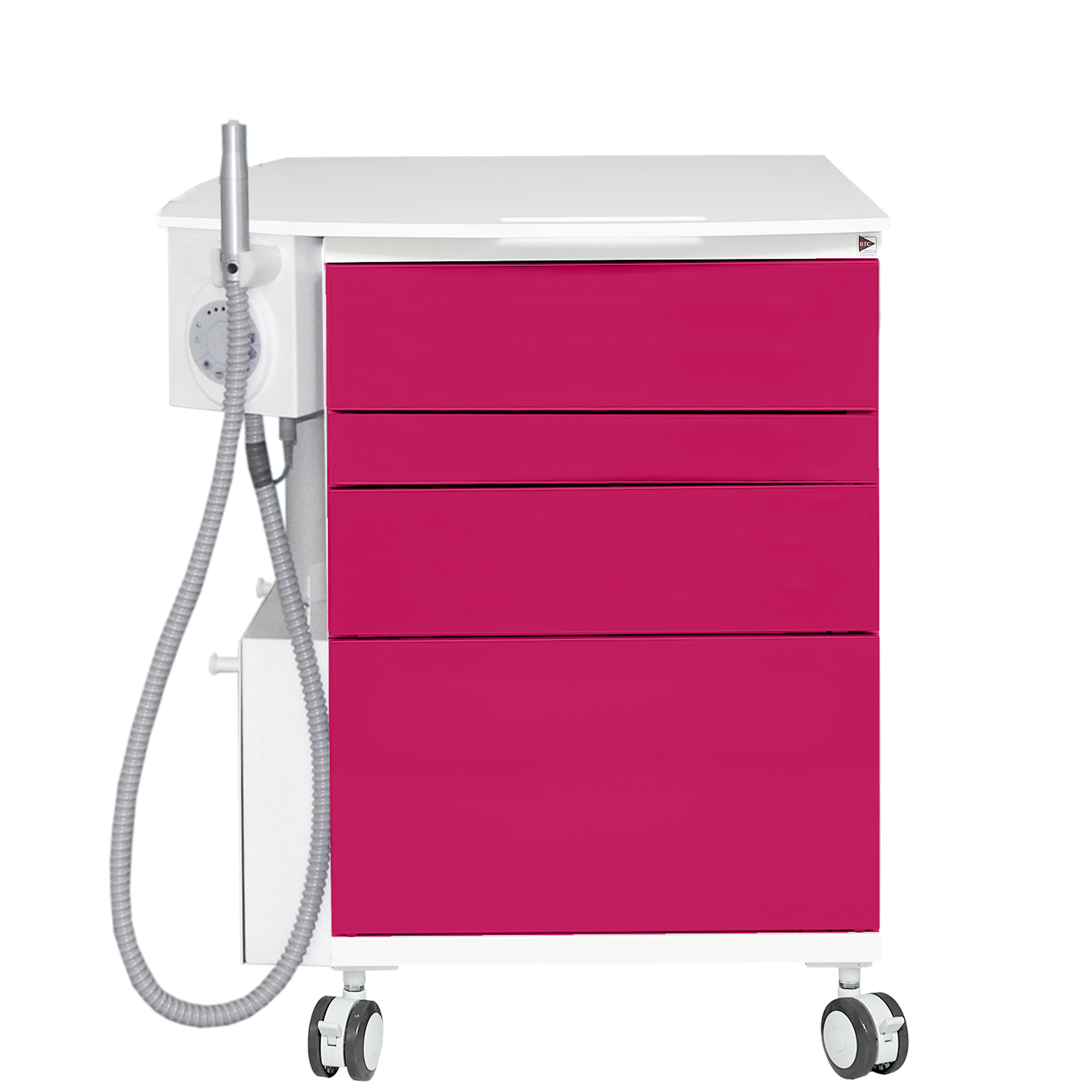 Praxisschrank „Merkur“ - mit integriertem Fußpflegegerät, Urban Himbeere