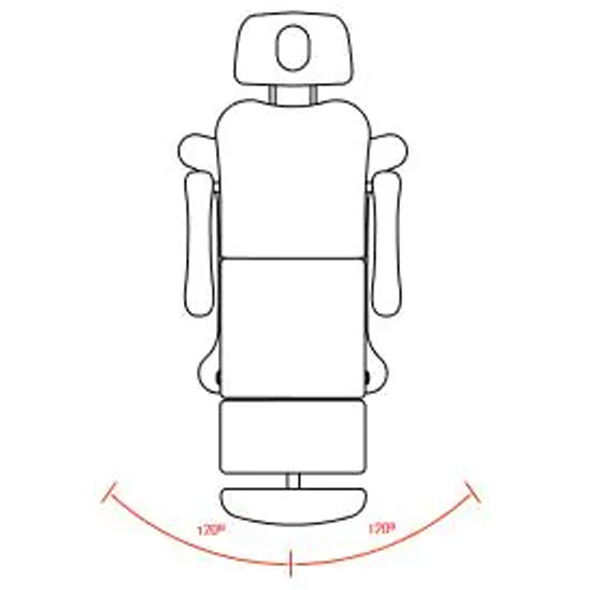 Beauty treatment chair/couch Aurelia, 4 motors, heating, white