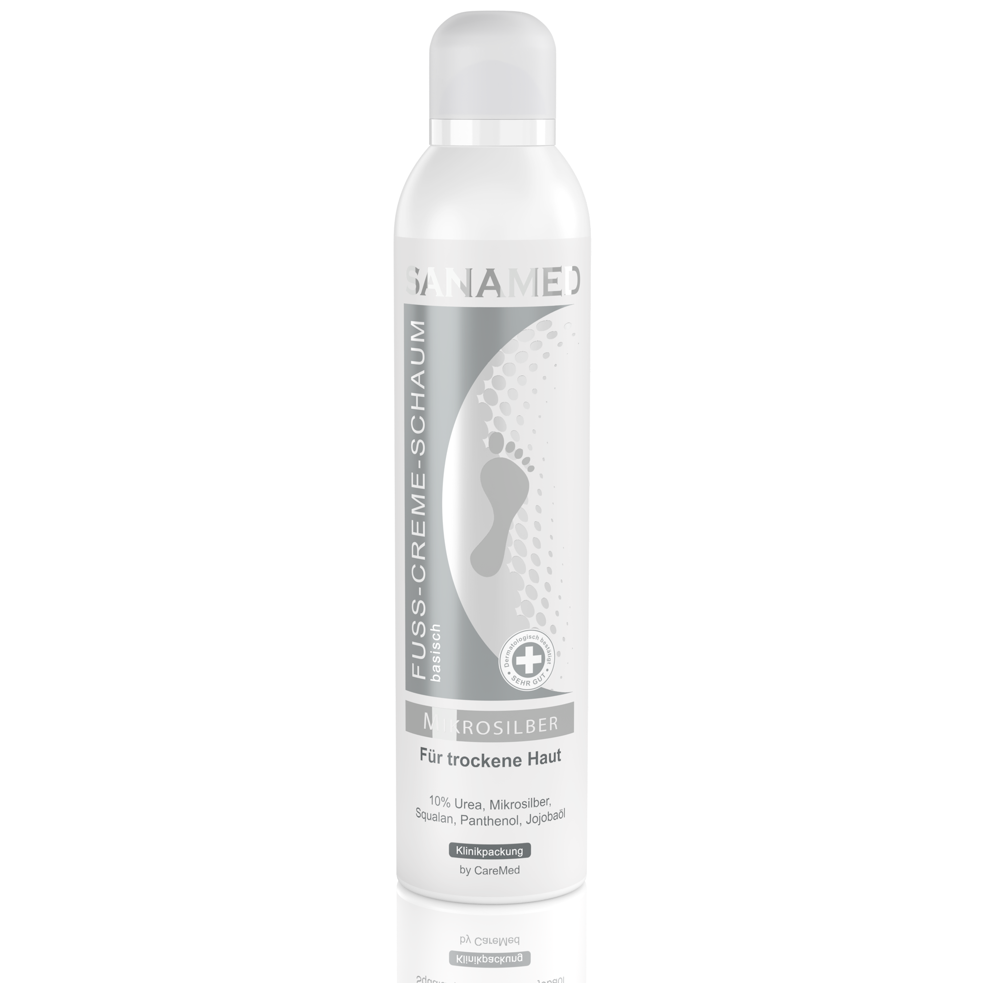 Sanamed Fuß-Creme-Schaum Mikrosilber, 300 ml