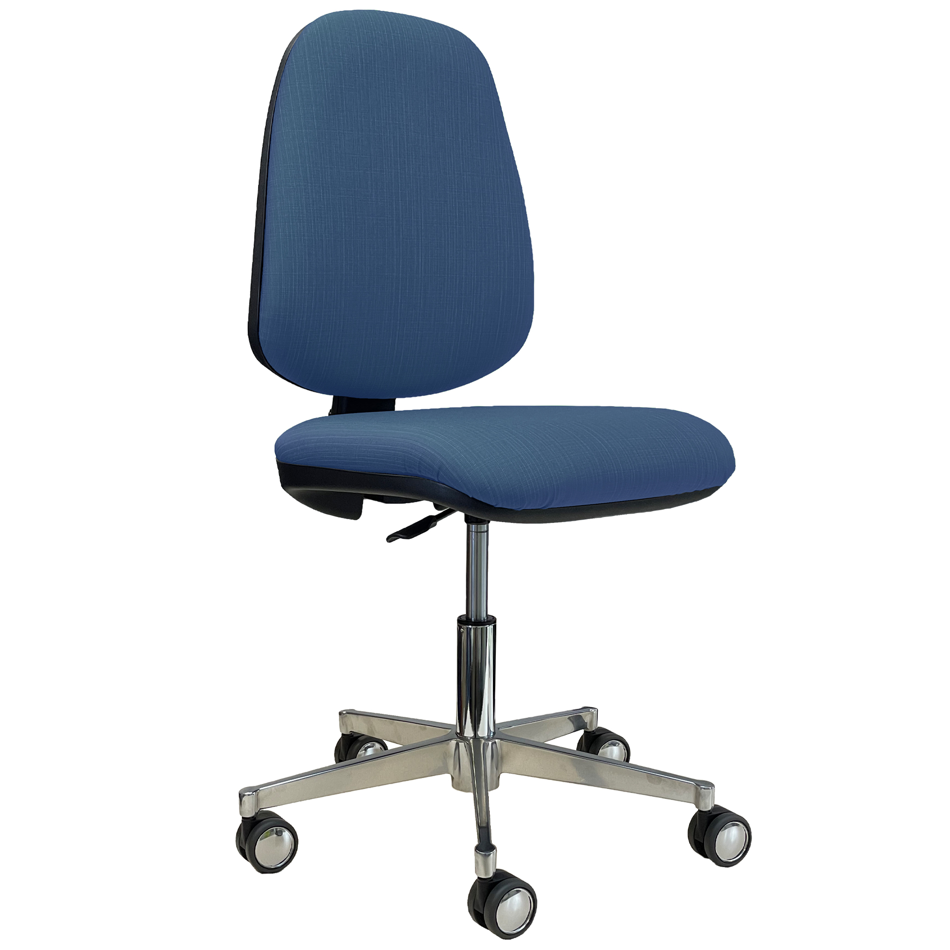 Arbeitsdrehstuhl mit Rückenlehne Comfort, Urban blau
