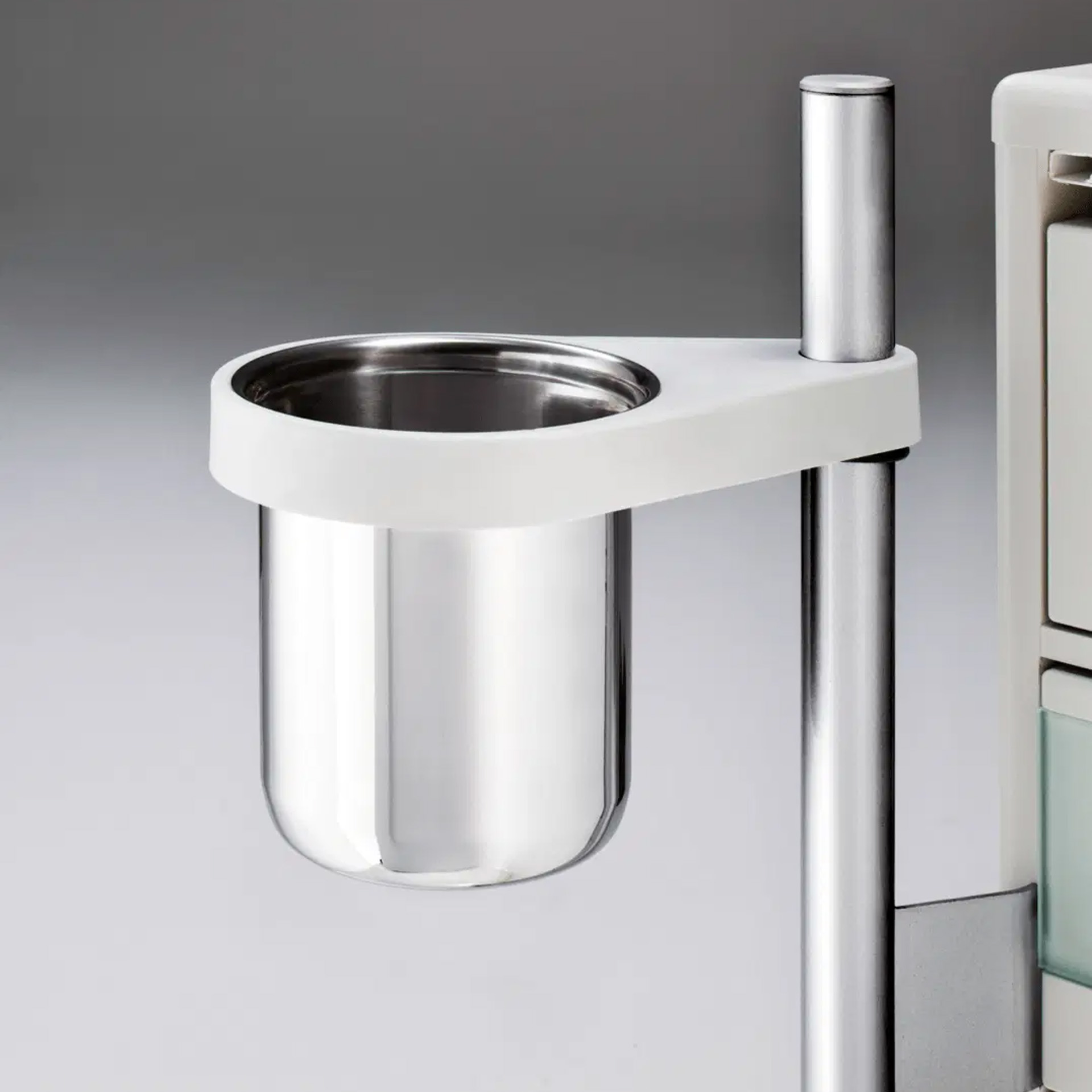 RUCK Edelstahl-Abwurfbehälter mit Spezialhalterung für RUCK ROOM classic