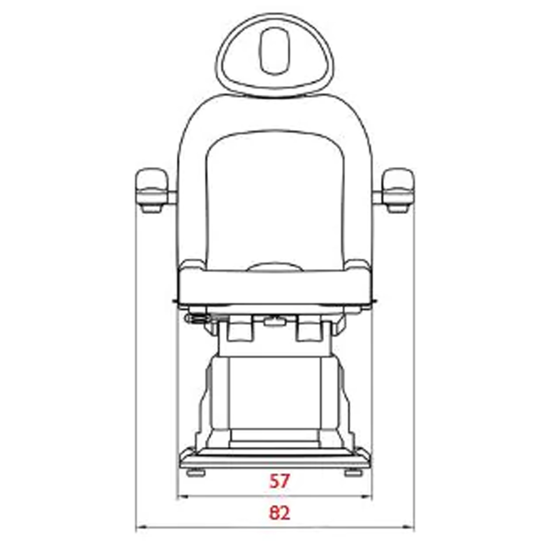 Podiatry treatment chair/couch Motion, 3 motors, grey