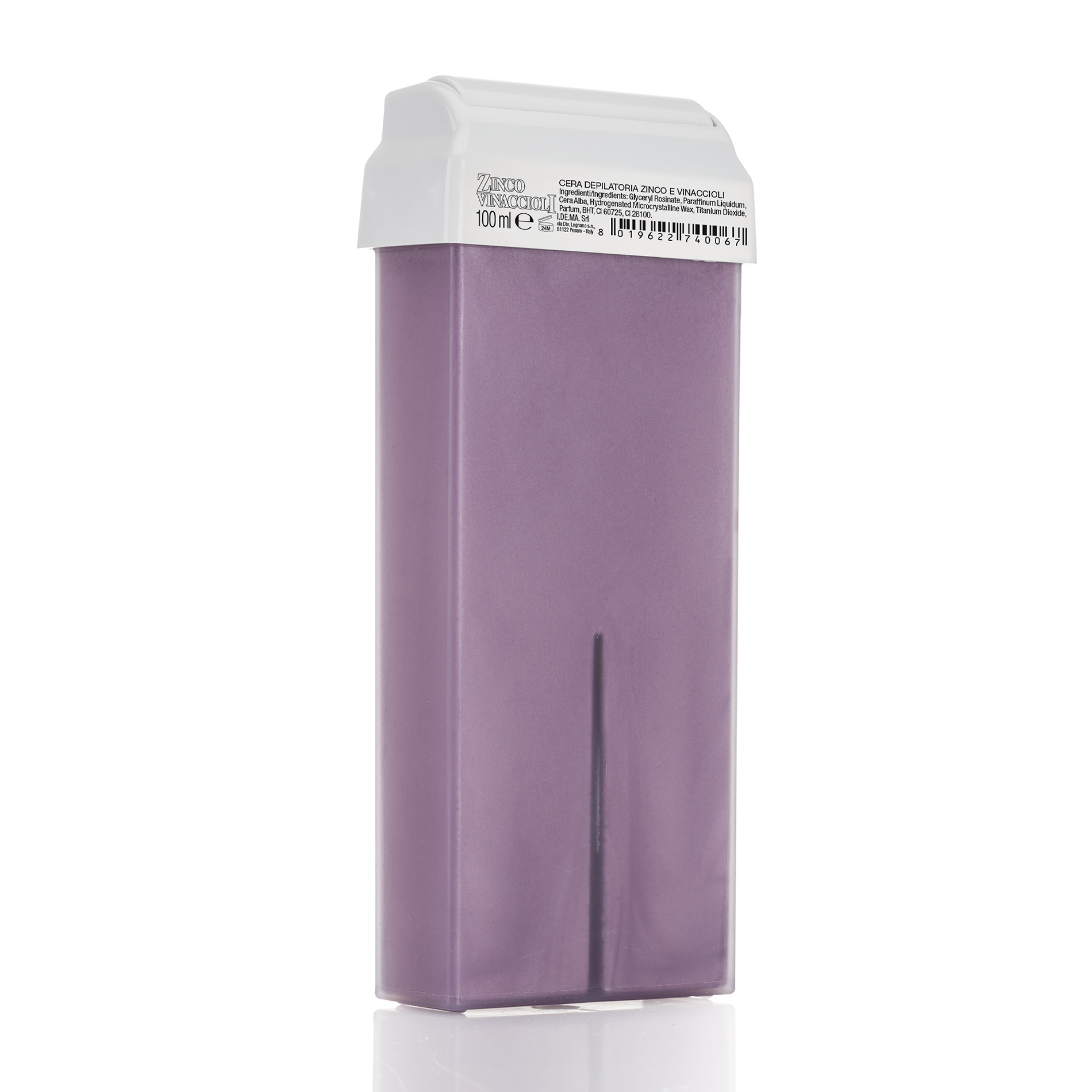 Wachspatrone Zink/Traubenkern, Rollkopf breit