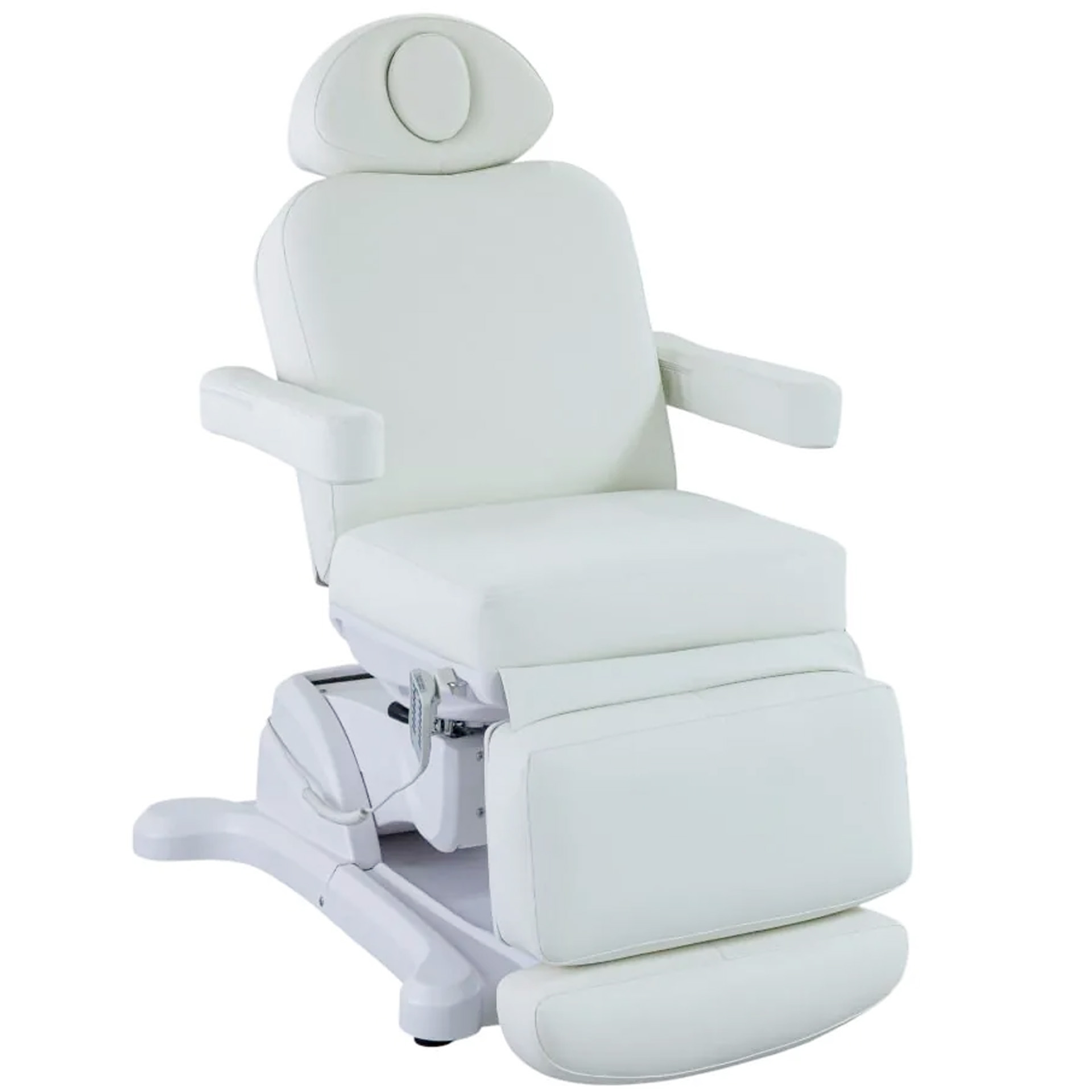 Beauty treatment couch Velvet Supreme, 4 motors, heating, memory, white