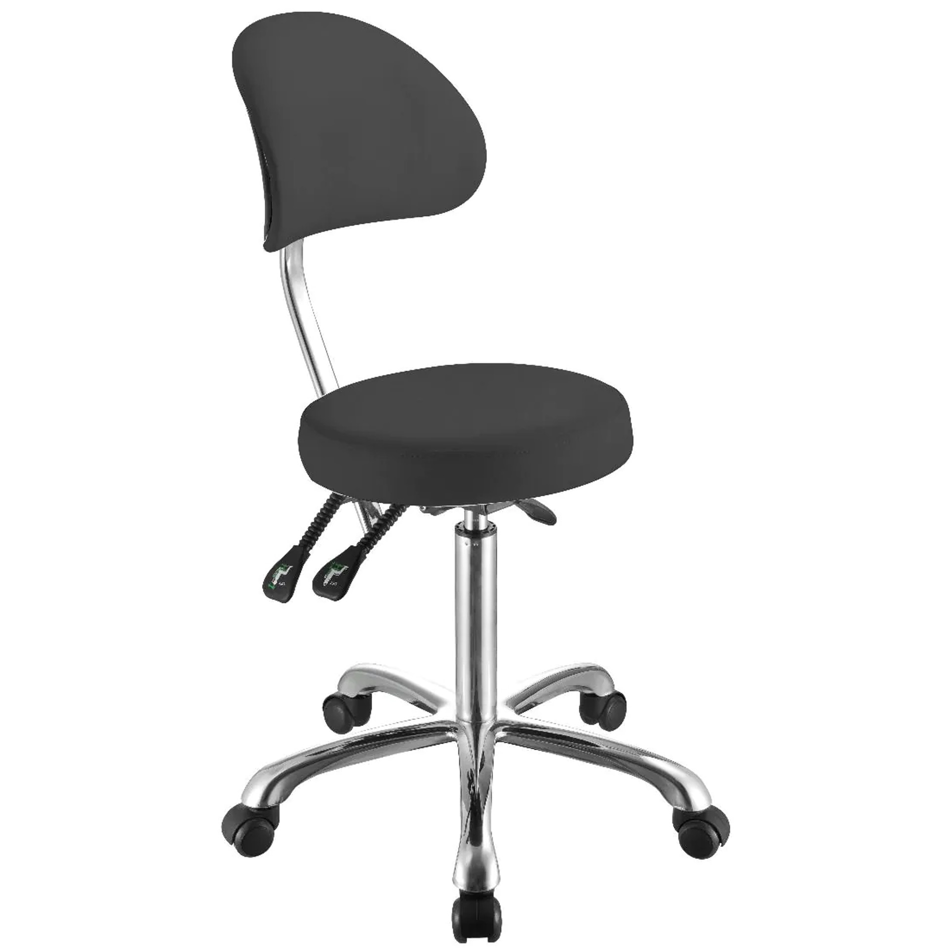 Drehhocker ErgoTurn mit Rückenlehne, grau