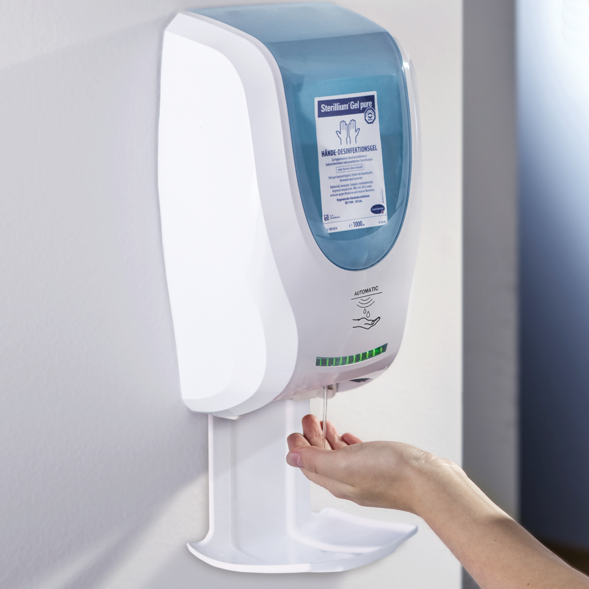CleanSafe touchless Spender - für Sterillium® Gel pure Überkopfflasche