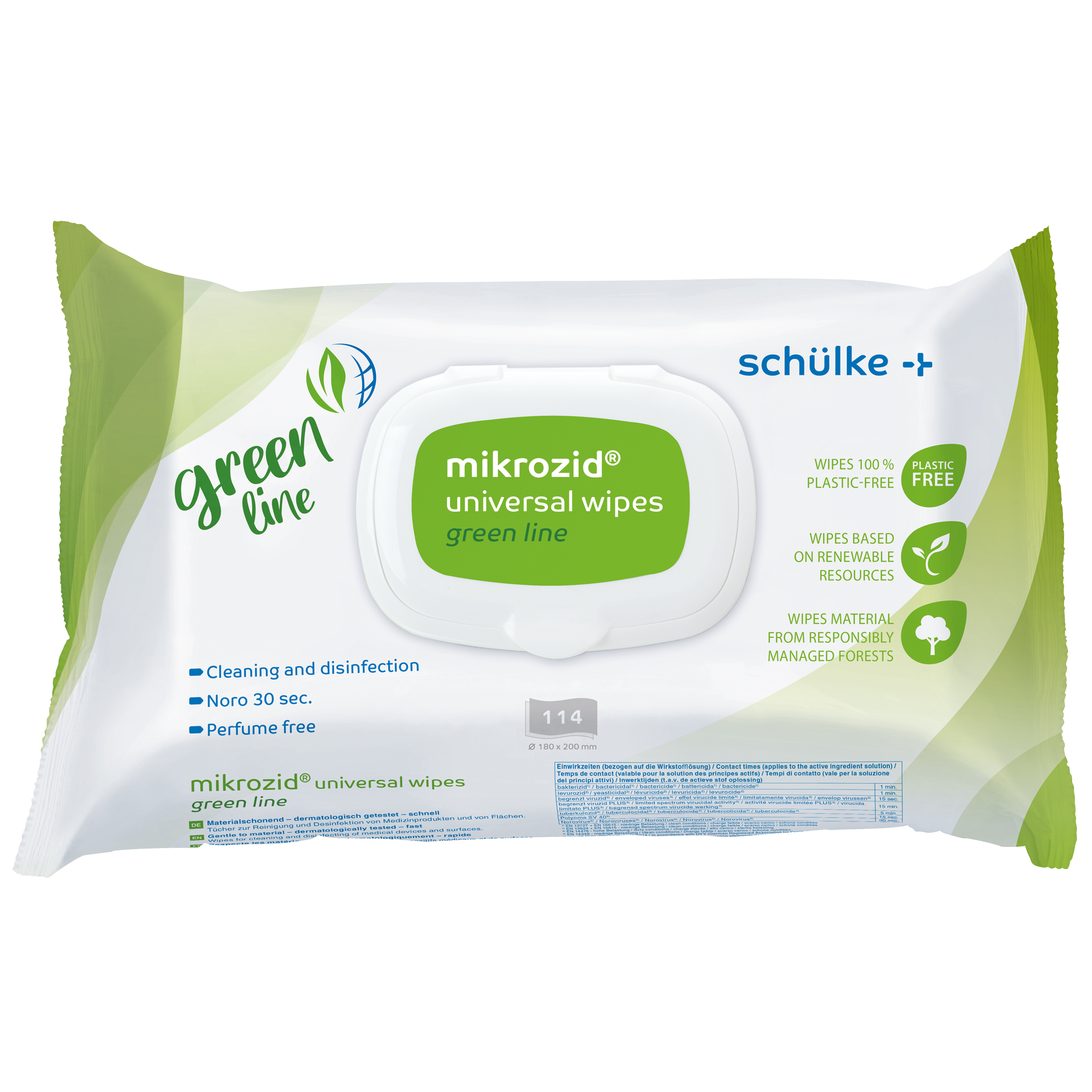 Mikrozid® universal wipes green line